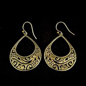 SILPADA EARRINGS, sterling silver, dangling, cut out design.